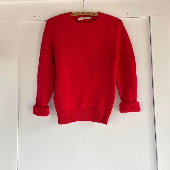 80s Vintage Esprit Red Wool Pullover Crewneck Sweater Medium Women’s - Picture 1 of 3